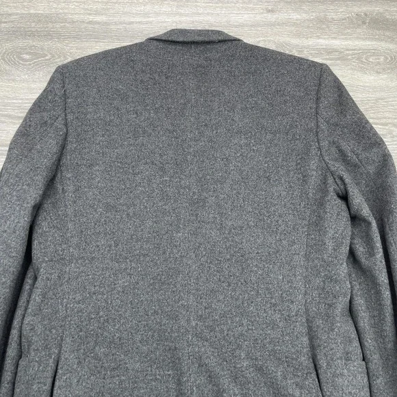 Yves Saint Laurent Blazer Mens Large Gray 2 Button Made in France 90s Vintage